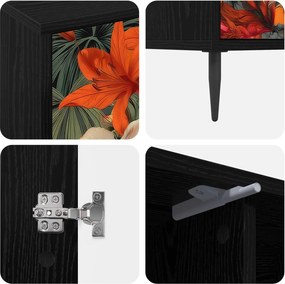 vidaXL Ντουλάπι TV GENNEP 102 x 33 x 51 εκ Μαύρη Δρυς