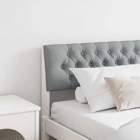 vidaXL Ταπετσαρισμένο κεφαλάρι Ανοιχτό γκρι 200 cm