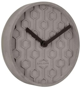 Ρολόι Τοίχου Honeycomb KA5869GY 31x5cm Grey Karlsson Τσιμέντο