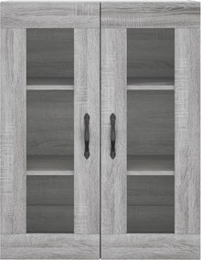 vidaXL Ντουλάπι Γκρι Sonoma 69,5 x 34 x 180 εκ. Επεξεργασμένο Ξύλο