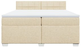 ΚΡΕΒΑΤΙ BOXSPRING ΜΕ ΣΤΡΩΜΑ ΚΡΕΜ 200X200 ΕΚ. ΥΦΑΣΜΑΤΙΝΟ 3288300