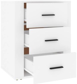 vidaXL Κομοδίνο Λευκό 50 x 36 x 60 εκ. από Επεξεργασμένο Ξύλο