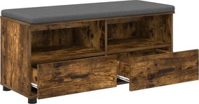 vidaXL Παγκάκι Χαλωρίου Καπνιστή Δρυς 100 x 38 x 46 εκ
