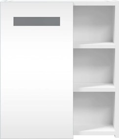 vidaXL Καθρέφτης Μπάνιου με Ντουλάπι &amp; LED Λευκό 45 x 13 x 52 εκ.