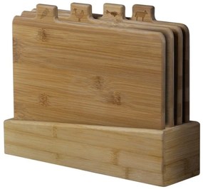 Berlinger Haus Σετ ξύλα κοπής bamboo με βάση αποθήκευσης 5 τμχ BH-7213