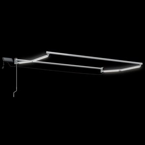 vidaXL Χειροκίνητη αναδιπλούμενη τέντα με LED 3 x 2,5 μ