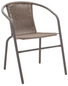 Tραπεζαρία Obbi-Watson σετ 3τεμ καφέ μέταλλο-pe rattan 60x60x70εκ 60x60x70 εκ.