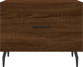 vidaXL Τραπεζάκια Σαλονιού 2 τεμ Brown Oak 50x50x40 εκ Επεξ. Ξύλο