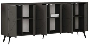 Μπουφές Dune σε ανθρακί απόχρωση 181x35x77.4εκ 181x35x77.4 εκ.