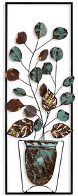 Διακοσμητικό Τοίχου Alder 930DYU1281 32x4x90cm Brown-Blue Wallity Metal