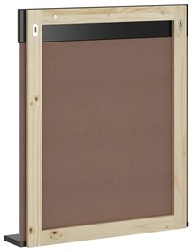 vidaXL Καθρέφτης Μπάνιου με Ράφι BERG Μαύρο 60x12x70 εκ. Μασίφ Ξύλο