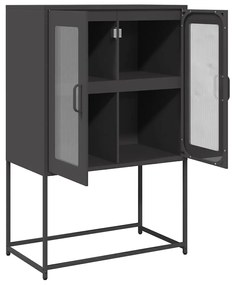 vidaXL Highboard Μαύρο 68x39x107 cm Ατσάλι