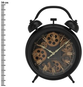 Ρολόι τοίχου KL5000320 Λατινικοί αριθμοί, χρυσαφί δείκτες , μηχανισμός και αριθμοί, 29.6x8.05x38.7