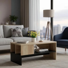 Τραπέζι σαλονιού Naya φυσικό-ανθρακί 93x46x43εκ 93x46x43 εκ.