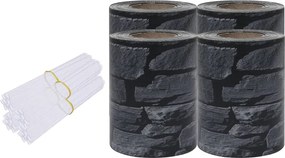 vidaXL Περιφράξεις Προστατευτικές 4 τεμ. Γκρι 35 x 0,19 μ. από PVC