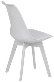 Καρέκλα Gaston I PP-PU σε λευκή απόχρωση 48.5x53.5x81.5εκ. 48.5x53.5x81.5 εκ.