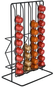 Βάση Για Κάψουλες Nespresso Διπλής Όψεως 01-19914 33x14x21,5cm Black Estia Metal