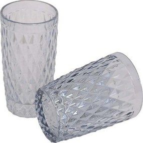 Γυάλινο Ποτήρι Νερού Rhombus Σετ 6 Τμχ Clear 373-00-563 Glass