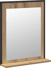 vidaXL Σετ Επίπλων Μπάνιου Επιτοίχιο 2 pcs Καφέ Επεξεργασμένο ξύλο