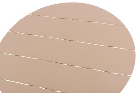 ΤΡΑΠΕΖΙ ΣΤΡΟΓΓΥΛΟ ΑΛΟΥΜΙΝΙΟΥ HIGER HM6289.04 ΚΑΠΟΥΤΣΙΝΟ Φ90x74Yεκ.