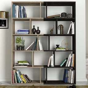 Βιβλιοθήκη ArteLibre Idra Ανοιχτό Καφέ/Σκούρο Καφέ 124x26x159cm-14410081