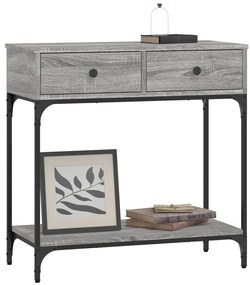vidaXL Τραπέζι Κονσόλα Γκρι Sonoma 75x34,5x75 εκ. Επεξεργασμένο Ξύλο