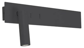 Φωτιστικό Τοίχου - Σποτ Led H-54 3W+5W+5W 3000K 85Lm Black Aluminium