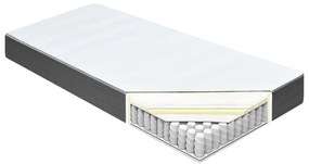 vidaXL Κρεβάτι Boxspring Σκούρο Γκρι 180 x 200 εκ. Υφασμάτινο