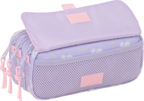 Κασετίνα Safta Bouquet Ροζ Λιλά 21,5 x 10 x 8 cm