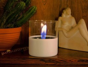 Επιτραπέζια Εστία Φωτιάς Lilly 10 Tenderflame με διάρκεια καύσης 9 - 10 ώρες, χωρητικότητα δεξαμενής 300ml και διαστάσεις 10x11.5cm - White