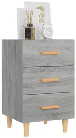 vidaXL Κομοδίνο Γκρι Sonoma 40 x 40 x 66 εκ. από Επεξεργασμένο Ξύλο