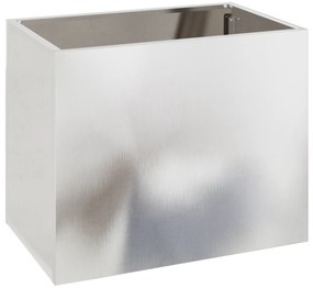 vidaXL Γλάστρα Κήπου Ασημί 50 x 32 x 40 εκ. Ανοξείδωτο ατσάλι