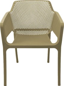 Πολυθρόνα Oviez pakoworld pp σε cappuccino απόχρωση 59x58x79εκ