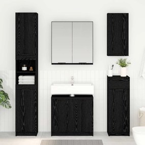 vidaXL Ντουλάπι Μπάνιου Μαύρη Οξυά 64,5 x 33,5 x 59 εκ.
