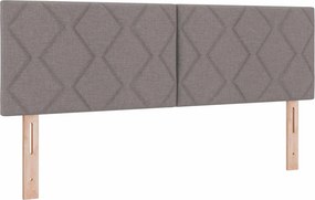 vidaXL LED κεφαλάρι Taupe ύφασμα
