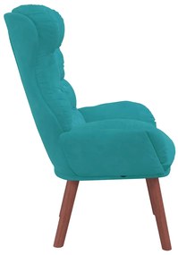 vidaXL Χαλαρωτική Πολυθρόνα Τιρκουάζ 69 x 74 x 93 εκ. Βελούδο