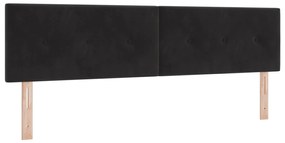 vidaXL Κρεβάτι Box Spring με Στρώμα Μαύρο 180x200 εκ. Βελούδινο