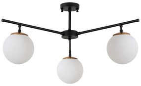 Φωτιστικό Οροφής - Πλαφονιέρα Atmaca 942FLG1105 70x70x39cm 3xE14 15W Black-White Opviq