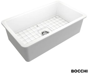 Bocchi 1362 Jasmine Matt Νεροχύτης Πορσελάνης Ένθετος ή Υποκαθήμενος με 1 Γούρνα 81x48 cm