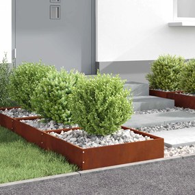 vidaXL Περίγραμμα γκαζόν Σκ rusty 50 x 50 x 13 εκ