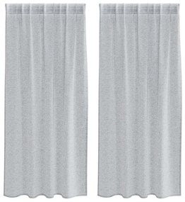 vidaXL Κουρτίνες με κουρτίνες 2 pcs Σκούρο γκρι 140x175cm Πολυεστέρας