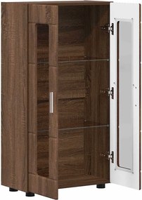 vidaXL Πλαϊνό γραφείο Καφέ δρυς 55,5 x 29 x 103 εκ Επεξεργασμένο ξύλο