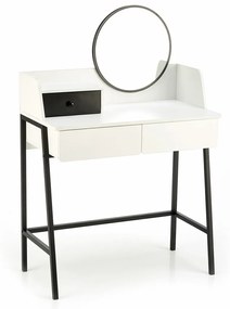 Τουαλέτα Houston 1460, Άσπρο, Μαύρο, 120x80x42cm, 24 kg, Με συρτάρια | Epipla1.gr