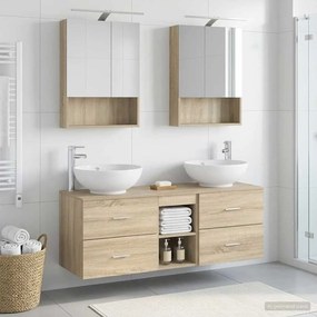 vidaXL Σετ Επίπλων Μπάνιου 5 pcs Sonoma Δρυς