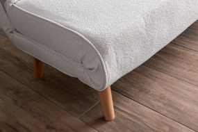 2-Seat Sofa-Bed Folde 2-Seater - Teddy Fabric - White White