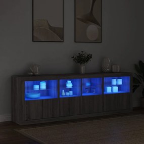 Μπουφές με LED Γκρι Sonoma 202 x 37 x 67 εκ. - Γκρι