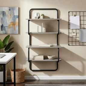 vidaXL Ράφι 4-επίπεδο Γκρι Sonoma 60 x 24,5 x 104 εκ