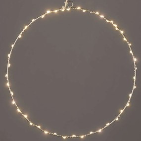 Χριστουγεννιάτικη Μπάλα Silver Round Με Φως Led X065514227 Φ40cm Clear-Silver Aca