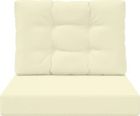 vidaXL Μαξιλάρι Καναπέ Εξωτερικού Χώρου 2 pcs Κρεμ Πολυεστέρας