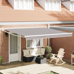 vidaXL Ανασυρόμενη Τέντα Ανοιχτό Γκρι 400x300 cm